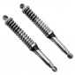 SHOCK ABSORBERS FOR MOPED - ADJUSTABLE - CHROME (CENTRES 360mm)UPPER ATTACHMENT Ø10mm-LOWER ATTACHMENT Ø8mm (PAIR)