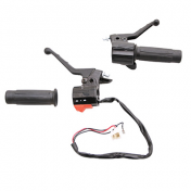 POIGNEE DE GAZ/FREIN CYCLO ADAPTABLE PEUGEOT 103 MVL-SP ANCIEN MODELE AVEC COMMODO KLAXON ET CLIGNOTANT (PAIRE) -P2R- 3700948088937