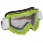 MOTOCROSS GOGGLES PROGRIP 3201 ATZAKI - GREEN CLEAR VISOR ANTI-SCRATCH/U.V. PROTECTIVE - FOR GLASSES WEARERS -APPROVED AC-10170