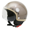 CASQUE JET MARRON BRILLANT CUIR BEIGE VESPA GRAVE ORIGINE PIAGGIO TAILLE  L - - Produit de remplacement non défini