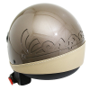 CASQUE JET MARRON BRILLANT CUIR BEIGE VESPA GRAVE ORIGINE PIAGGIO TAILLE  L - - Produit de remplacement non défini