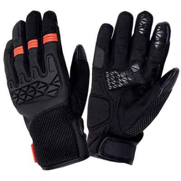 GLOVES TUCANO - SPRING/SUMMER DOGON BLACK/ORANGE T10 (L) (APPROVAL 13594) (COMPATIBLE WITH TOUCH SCREEN)