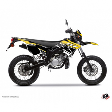 DECAL STICKERS FOR 50cc MOTORBIKE REPLICA YELLOW FOR YAMAHA 50 DT 2007>2011 -KUTVEK-