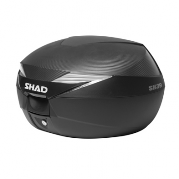 TOP CASE SHAD SH39 CARBONE 39L AVEC PLATINE (CONTENANCE 1 CASQUE INTEGRAL + 1 CASQUE JET) (L51xH32xP43cm) (D0B39106)