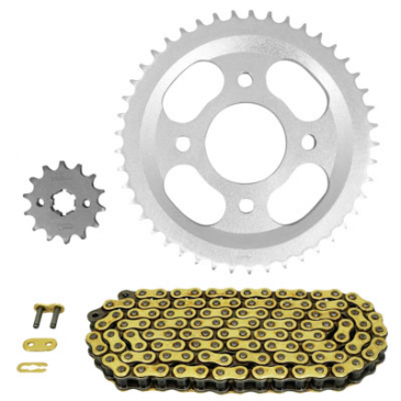 CHAIN AND SPROCKET KIT FOR ORCAL 125 ASTOR 2017>2020 (OEM SPECIFICATIONS) -AFAM- 5400598202568