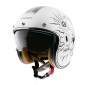 HELMET-OPEN FACE MT LE MANS 2 SV DILER GLOSSY WHITE XS