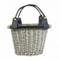 PANIER AVANT NEWTON QUICK OSIER BLANC VIEILLI (37x25x28cm) AVEC FIXATION AUTOMATIQUE 3700948187302
