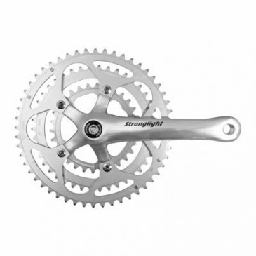 PEDALIER ROUTE STRONGLIGHT 9/10V. IMPACT ARGENT 172.5mm 52-42-30 COMPATIBLE 8V. (AXE CARRE 115mm) 3700223714896