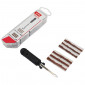KIT REPARATION PNEU TUBELESS VTT ZEFAL PAR L'EXTERIEUR AVEC MECHES - BOITE (3 MECHES D2xL50mm + 3 MECHES D4xL50mm + OUTIL AIGUILLE) 3420584302012