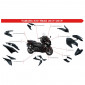 FAIRINGS/BODY PARTS FOR MAXISCOOTER YAMAHA 530 TMAX 2017>2019 GLOSS BLACK (17 PARTS KIT) -P2R- 3700948195185