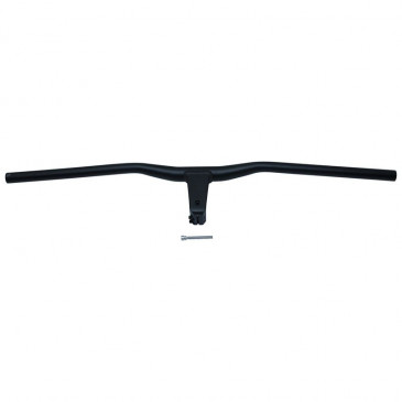 HANDLEBAR- FOR MTB- SEMI RISER- ALUMINIUM BLACK - Wd 78cm - WITH INTEGRATED STEM L80mm 3700948204092