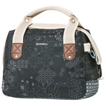 SAC A MAIN VELO BASIL BOHEME CHARCOAL 8L LIVRE SANS FIXATION CLIP COMPATIBLE FIXATION VAE/E-BIKE BASIL ET KLICKFIX (32x12x23cm) 8715019180170