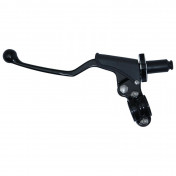 CLUTCH HANDLE FOR MOTORBIKE - UNIVERSAL ALUMINIUM CNC BLACK WITH DUST COVER (QUALITY PREMIUM) 3700948098431