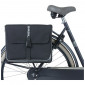 DOUBLE BAG FOR BICYCLE -REAR- BASIL FORTE 35L BLACK (41x15x43cm) UNIVERSAL FOR URBAN/TREKKING/ EBIKES