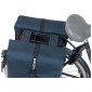 DOUBLE BAG FOR BICYCLE -REAR- BASIL FORTE 35L NAVY BLUE (41x15x43cm) UNIVERSAL FOR URBAN/TREKKING/ EBIKES