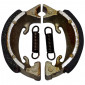 BRAKE SHOE FOR MOPED PEUGEOT 101/102/SOLEX 3300 (Ø 70X16mm LELEU TYPE, 2 SPRINGS) (PAIR) -NEWFREN- 8025832234180