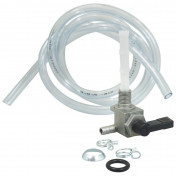 ROBINET ESSENCE CYCLO ADAPTABLE MBK 51, 41, CLUB (MOTEUR AV10) AVEC DURITE TRANSPARENTE + COLLIERS 3701213408030