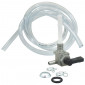 ROBINET ESSENCE CYCLO ADAPTABLE MBK 51, 41, CLUB (MOTEUR AV10) AVEC DURITE TRANSPARENTE + COLLIERS 3701213408030