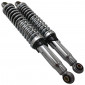 SHOCK ABSORBERS FOR MOPED - ADJUSTABLE - CHROME (CENTRES 330mm) UPPER ATTACHMENT Ø10mm-LOWER ATTACHMENT Ø8mm (PAIR)