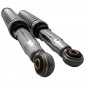 SHOCK ABSORBERS FOR MOPED - ADJUSTABLE - CHROME (CENTRES 330mm) UPPER ATTACHMENT Ø10mm-LOWER ATTACHMENT Ø8mm (PAIR)