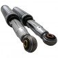 SHOCK ABSORBERS FOR MOPED - ADJUSTABLE - CHROME (CENTRES 330mm) UPPER ATTACHMENT Ø10mm-LOWER ATTACHMENT Ø8mm (PAIR) 3700948139646
