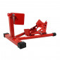 WHEEL CLAMP/BLOCKER for MOTORBIKE FRONT WHEEL-SELF BLOCKING- STEEL- RED- P2R 3700948208625