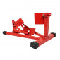 WHEEL CLAMP/BLOCKER for MOTORBIKE FRONT WHEEL-SELF BLOCKING- STEEL- RED- P2R 3700948208625