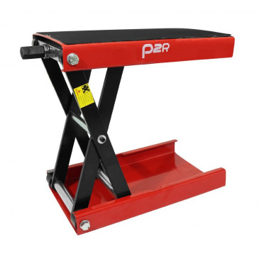 MOTORCYCLE LIFT STAND P2R - MECANICAL SCREW JACK - RED STEEL (HEIGHT min 100mm/max 380mm)