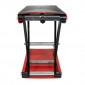 MOTORCYCLE LIFT STAND P2R - MECANICAL SCREW JACK - RED STEEL (HEIGHT min 100mm/max 380mm)