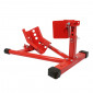 BLOQUE/CALE/ETAU DE ROUE MOTO P2R AVANT AUTO-BLOQUANT REGLABLE COMPATIBLE ROUE 16 à 21" ACIER ROUGE 3700948195604