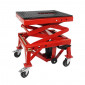 MOTORCYCLE LIFT STAND P2R - HYDRAULIC CYLINDER - ON WHEELS - HEIGHT Mini 100mm Max 380mm RED STEEL 3700948195642