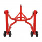 LEVE/BEQUILLE STAND MOTO P2R AVANT FIXATION SOUS TE DE FOURCHE ACIER ROUGE (HAUTEUR 68 cm) 3700948208663