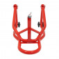 LEVE/BEQUILLE STAND MOTO P2R AVANT FIXATION SOUS TE DE FOURCHE ACIER ROUGE (HAUTEUR 68 cm)