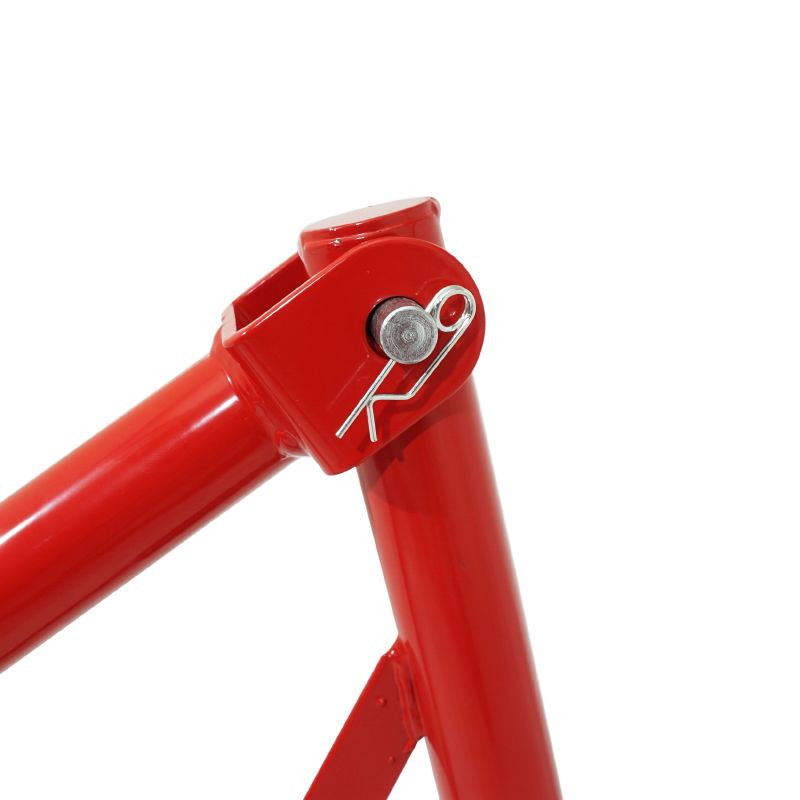Leve-bequille moto stand p2r arriere universel renforce acier avec  fixations crochet Rouge