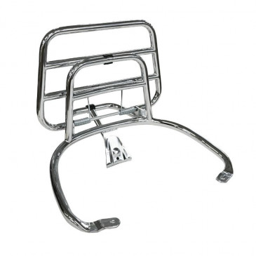 PORTE BAGAGE ARRIERE ORIGINE PIAGGIO 50-125 VESPA PRIMAVERA, SPRINT CHROME -1B000789-