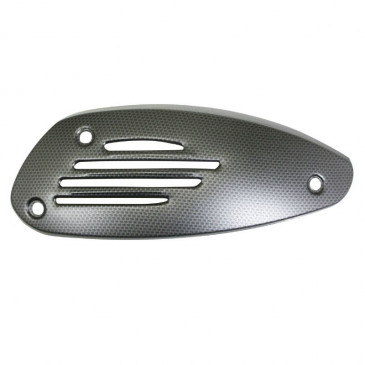 PROTECTION/TOLE DE POT ECHAPPEMENT CARBONE ORIGINE PIAGGIO 125-250-300 VESPA GTS -605465M006-