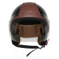 HELMET JET PIAGGIO COPTER BLACK COSMO S (HALF-JET WITH LEATHER STRAP)