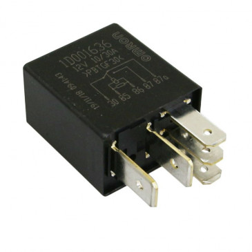 RELAIS 12V 30A AVEC RESISTANCE ORIGINE PIAGGIO 125-350-500 MP3, X10, 125-250-300 VESPA GTS, PORTER/APRILIA 1000 RSV-2, TUONO V2, FALCO, CAPONORD -1D001636-