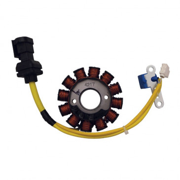 STATOR ALLUMAGE MAXISCOOTER ADAPTABLE PIAGGIO 125 FLY 2005>, VESPA LX 2005>, LIBERTY 2005> / GILERA 125 RUNNER 2006 / APRILIA 125 MOJITO 2008>, SPORT CITY ONE 2008> (12 POLES) -SELECTION P2R-