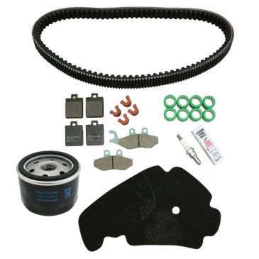 KIT ENTRETIEN MAXISCOOTER ORIGINE PIAGGIO 400 MP3 LT 2007>2011 (AVEC PLAQUETTES DE FREIN) -1R000379-