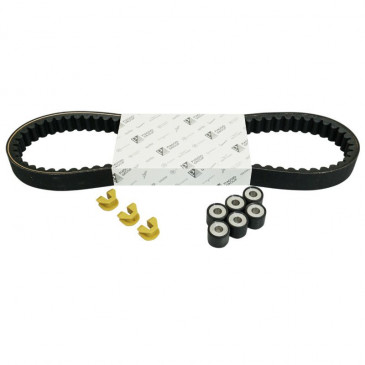 TRANSMISSION KIT"PIAGGIO GENUINE PARTS" BELT,ROLLERS,GUIDES- 125 FLY, LIBERTY, ET4, VESPA LX, VESPA-S, X8 STREET -1R000432-