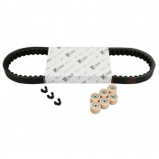 TRANSMISSION KIT"PIAGGIO GENUINE PARTS" BELT,ROLLERS,GUIDES- 50 ZIP 2T, ET2, VESPA LX 2T -1R000441-