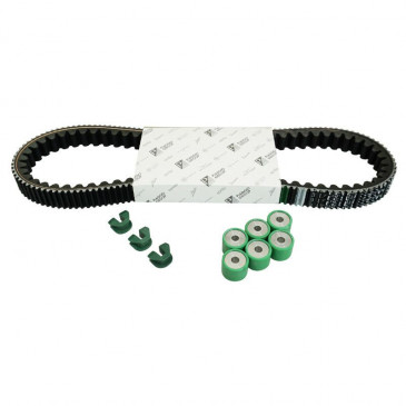 TRANSMISSION KIT"PIAGGIO GENUINE PARTS" BELT,ROLLERS,GUIDES- 250 MP3, X-EVO, X7, X8, X9, VESPA GTS/GILERA 250 NEXUS/APRILIA 250 ATLANTIC -1R000446-