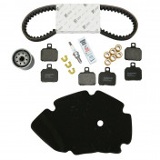 MAINTENANCE KIT "PIAGGIO GENUINE PARTS" 125 X9 1998>2005 (WITH SLIDING GUIDES) (WITH 3 BRAKE PADS KIT BREMBO 647076) -1R000397-