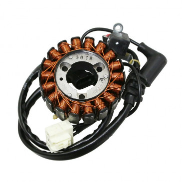 IGNITION STATOR "PIAGGIO GENUINE PART" 125-300 MP3, BEVERLY INJECTION, 125-250-300 VESPA GTS INJECTION, 300 X7/APRILIA 300 ATLANTIC -642054-