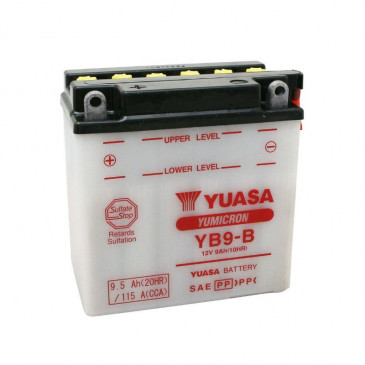 BATTERIE 12V 9Ah YB9-B ORIGINE PIAGGIO 50-125 FLY, LIBERTY, TYPHOON, VESPA LX/GILERA 50-125 RUNNER/APRILIA 50 SR H2O, SR-MOTARD, 125 RS, SPORT-CITY -584810-