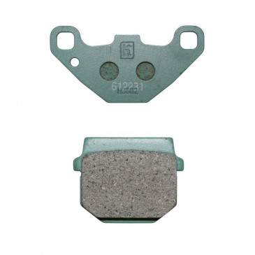 PLAQUETTE FREIN ORIGINE PIAGGIO 50 NRG POWER 2007>, TYPHOON 2006>2010 AV/GILERA 50 STALKER 2005>, RUNNER 1998>2005 AV/APRILIA 50 SCARABEO 2010 AV (PAIRE) -647171-