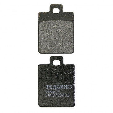 BRAKE PADS - "PIAGGIO GENUINE PART" 125-250-400 MP3 2006> FRONT, 50-125 VESPA LX FRONT, 50-125 VESPA S FRONT, 50-125 LIBERTY FRONT, 50 NRG/GILERA 50 RUNNER REAR, 500 FUOCO REAR (PAIR) (GRIMECA) -666574-