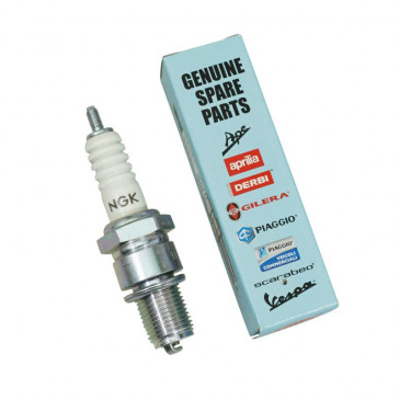 SPARK PLUG NGK B8ES "PIAGGIO GENUINE PART" 50 GILERA SMT, RCR, MOTO-GUZZI V65, NEVADA, STRADA -847085-