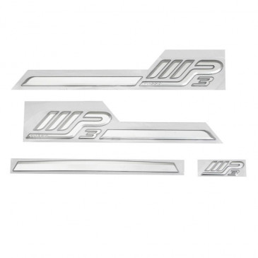 DECAL- REAR COWL "PIAGGIO GENUINE PART" PIAGGIO 125-250-400 MP3 2008>, 300 MP3 2009> -655853-